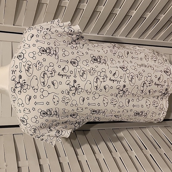 Disney Mickey Mouse Black And White  Hey! Oh Boy Ladies T‎ Shirt Size Large - Picture 4 of 4